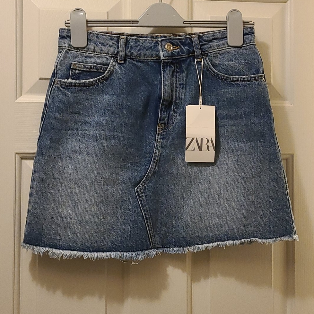 ZARA Jean Skirt Size Small - Picture 1 of 3